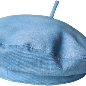 Women Denim Cotton Beret Hat Strap Artist Hat One Size for Casual and Chic